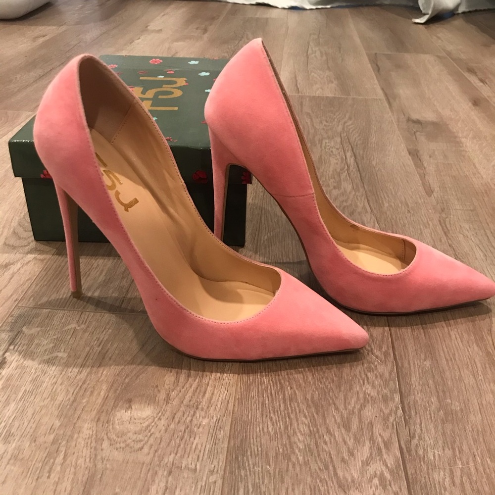 Pink Suede FSJ Pumps